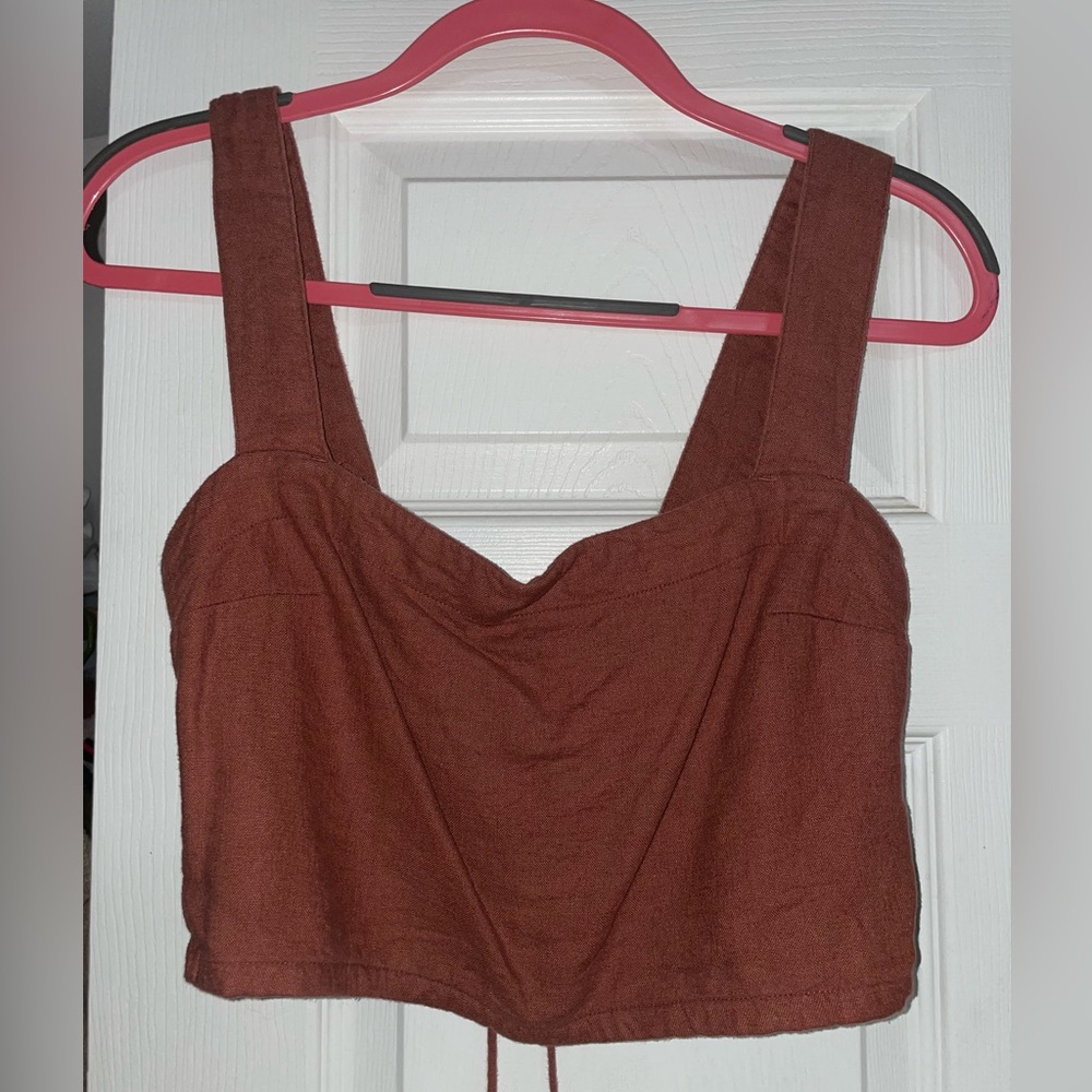 Abercrombie Open Back Tank Top, Rust Colored - image 1